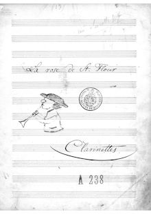 Partition clarinette 1/2 (A, B♭), La rose de Saint-Flour, Opérette en un acte