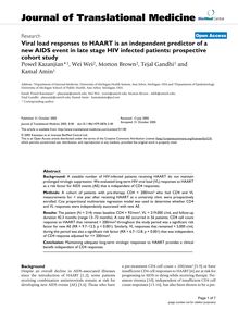 Viral load responses to HAART is an independent predictor of a new AIDS event in late stage HIV infected patients: prospective cohort study