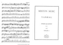 Partition parties complètes, corde quatuor en A major, A major, Vanhal, Johann Baptist