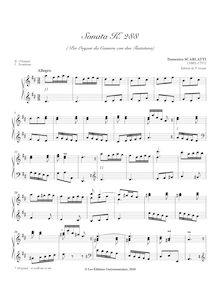 Partition Sonata K.288, 3 orgue sonates, K.287-288, 328, Collections, Domenico Scarlatti par Domenico Scarlatti Collections