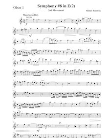 Partition hautbois 1, Symphony No.8, E major, Rondeau, Michel par Michel Rondeau