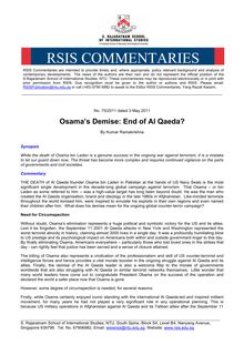 RSIS COMMENTARIES