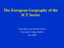 The European Geography of the ICT Sector