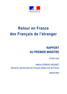 Retour en France des Français de l’étranger : rapport