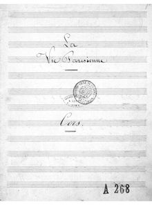 Partition cor 1/2 (G, A♭, B♭, F, E, B), La vie parisienne, Opéra bouffe en cinq actes