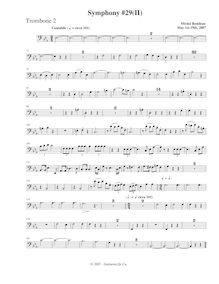 Partition Trombone 2, Symphony No.29, B♭ major, Rondeau, Michel