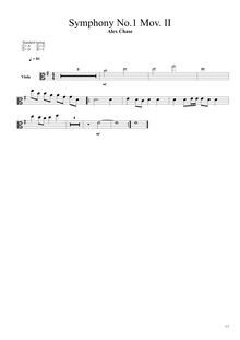 Partition altos Mov. II, Symphony No.1 en E minor, E minor, Chase, Alex