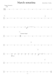 Partition cymbales, March Sonatina, Bb, Shigeta, Takuya