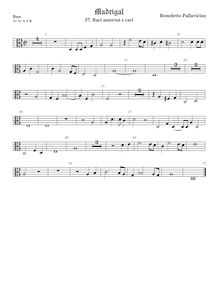 Partition viole de basse, alto clef, Il quinto libro de madrigali a cinque voci.