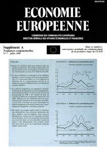 ECONOMIE EUROPEENNE. Supplément A Tendances conjoncturelles N° 7 - juillet 1990
