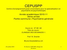 CEPUSPP Centre d’enseignement post-universitaire pour la  spécialisation en psychiatrie et psychothérapie