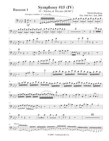 Partition basson 1, Symphony No.15  Black Halloween , F minor, Rondeau, Michel