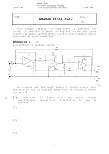 Fonctions électroniques pour l ingénieur 2000 Génie Electrique et Systèmes de Commande Université de Technologie de Belfort Montbéliard
