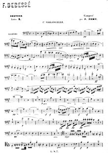 Partition violoncelle 1, corde Sextet, Lettre A., A major, Fémy, François