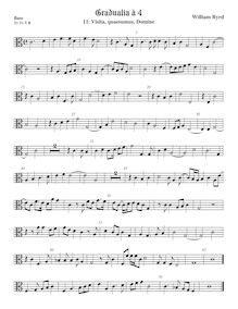 Partition viole de basse, alto clef, Gradualia I, Byrd, William