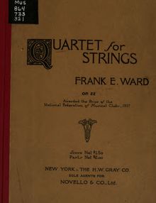 Partition complète, corde quatuor en C minor, C minor, Ward, Frank Edwin