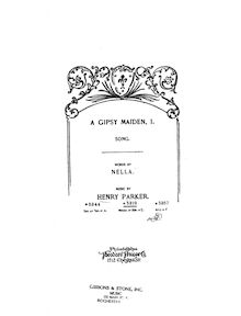 Partition complète, A Gipsy maiden, I, G minor, Parker, Henry