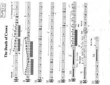 Partition flûte 2 (aussi Piccolo), pour Death of Crowe, a minor