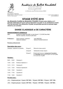 Académie de Ballet Neuchâtel