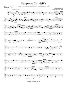 Partition ténor saxophone, Symphony No.36  Christmas Symphony , F major par Michel Rondeau