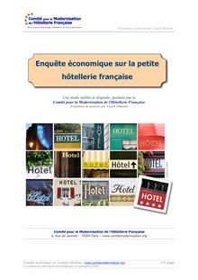 Enquête économique sur la petite hôtellerie française