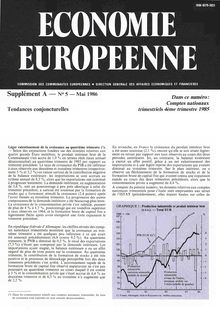 ECONOMIE EUROPEENNE. Supplément A â€” N° 5 â€” Mai 1986
