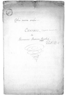 Partition complète, Cantata, Pergolesi, Giovanni Battista