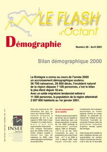 Bilan démographique 2000 (Flash d Octant n° 59)