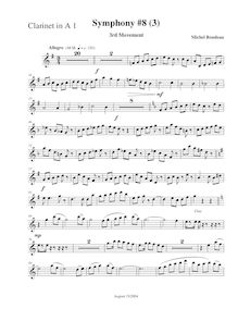 Partition clarinette 1 (A), Symphony No.8, E major, Rondeau, Michel