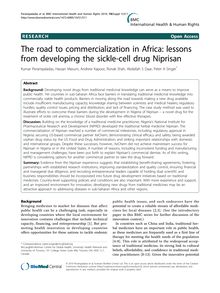 The road to commercialization in Africa: lessons from developing the sickle-cell drug Niprisan
