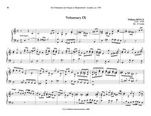Partition Voluntary IX en A minor, Ten Bénévoles pour pour orgue ou clavecin