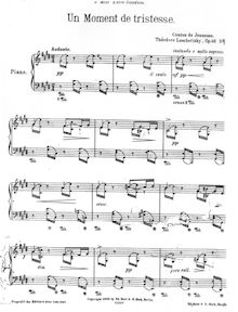 Partition No.4 - Triste, Contes de Jeunesse, Op.46, Leschetizky, Theodor