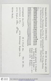 Partition complète, Concerto pour Chalumeau, viole de gambe d amore et hautbois en B-flat major, GWV 343