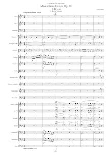 Partition 1/10 Kyrie eleison, Misa a Santa Cecilia, Misa a Santa Cecilia, para solistas, coro y orquesta