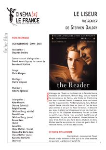 Le liseur - The reader de Stephen Daldry