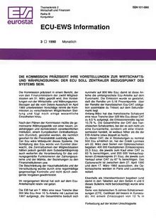 ECU-EWS Information. 3 1990 Monatlich