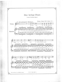 Partition complète, Fünf chansons, Zumpe, Hermann