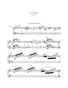 Partition clarinette 1/2 (en A), basse clarinette (en B♭), La Péri ou La fleur d immortalité