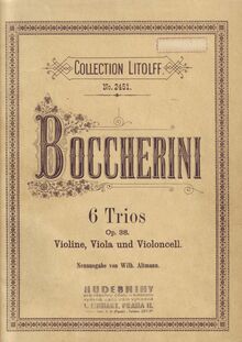 Partition Covers (color), 6 corde Trios, Op.47, Boccherini, Luigi
