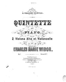 Partition de piano, Piano quintette No.1, D minor, Widor, Charles-Marie