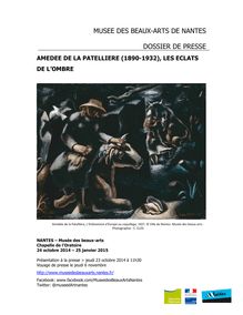 Dossier de presse "Les éclats de l ombre" Amédée de La Patellière