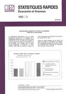 STATISTIQUES RAPIDES Économie et finances. 1993 2
