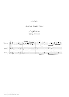 Partition , partie 1: viole de gambe aigue, 6 partitas, Clavier-Übung I