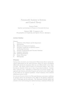 Nonsmooth Analysis in Systems and Control Theory