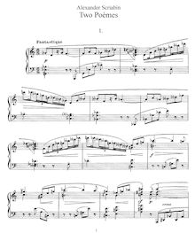 Partition complète, 2 Poemes, Op.71, Scriabin, Aleksandr