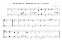 Partition complète, Herr Christ, der einig Gottessohn, BWV Anh.77