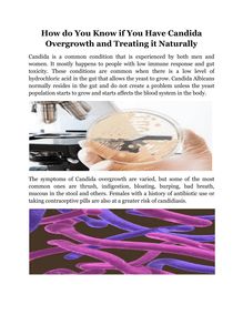 How do You Know if You Have Candida Overgrowth and Treating it Naturally