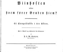 Partition complète, Das Fest der Winzer, oder Die Weinlese, Viinhøsten par Friedrich Ludwig Aemilius Kunzen