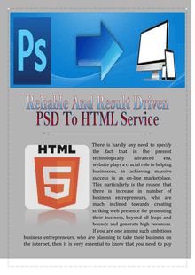 PSD To HTML Service