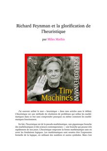 Richard Feynman et la glorification de l heuristique